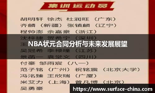 NBA状元合同分析与未来发展展望